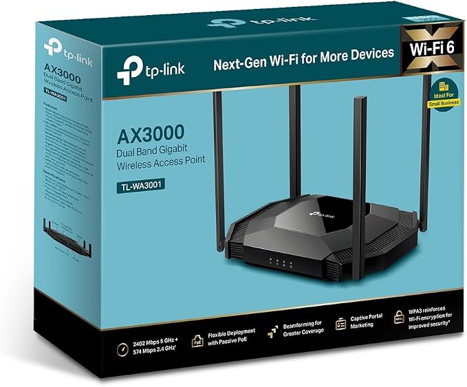 TP-Link TL-WA3001 WiFi 6 AX3000 Wireless Gigabit Access Point | Desktop Wi-Fi - Image 4