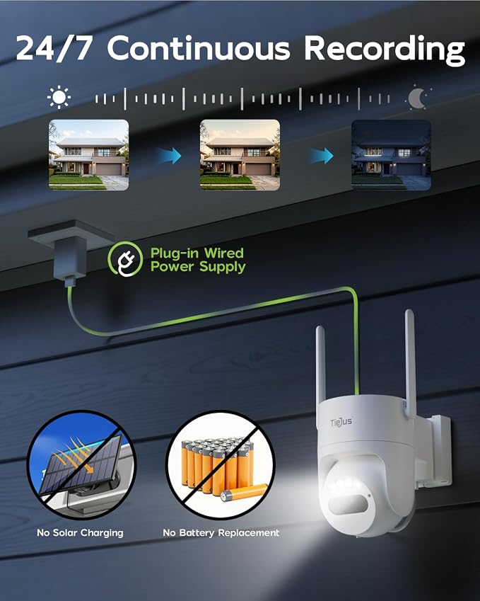 5G/2.4G Security Camera Outdoor, 3MP Wired Cameras 24/7 Recording, Plug-in Power - Image 8