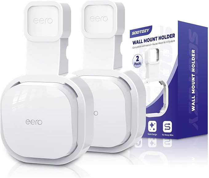 Wall Mount Holder for eero 6 and for eero 6+ Router Mesh Wi-Fi System – No by Sootozy