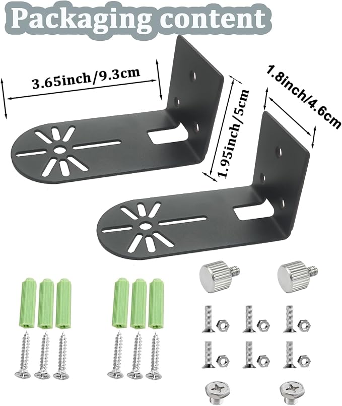 2Pack Metal Wall Mount Bracket for Wyze Cam Pan V3/V2, Wyze Cam V4/V3/V2 - Image 4