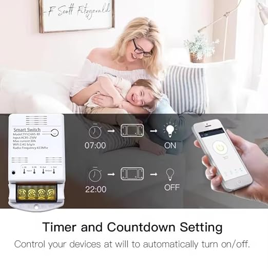 Tuya App Smart WiFi Control Switch, 30A Max Output, Add WiFi Remote to Lights - Image 4