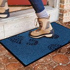 LuxUrux Striped Blue Door Mat - Image 4