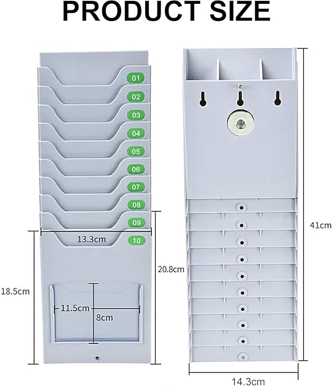 AMANO TCX-35 Time Clock Starter Pack, Includes Card Rack and 100 Time Cards - Image 4