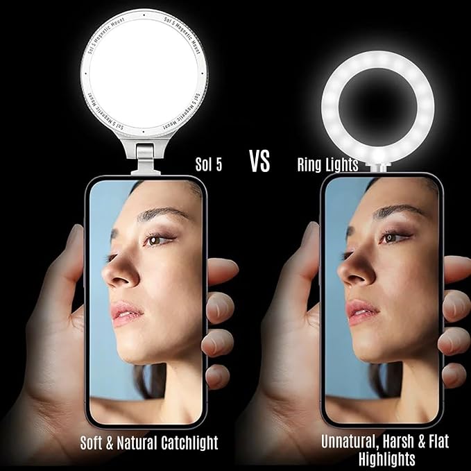Harlowe Sol 5 Spectra Universal Magnetic Phone Light, Luxury Vegan Leather - Image 8