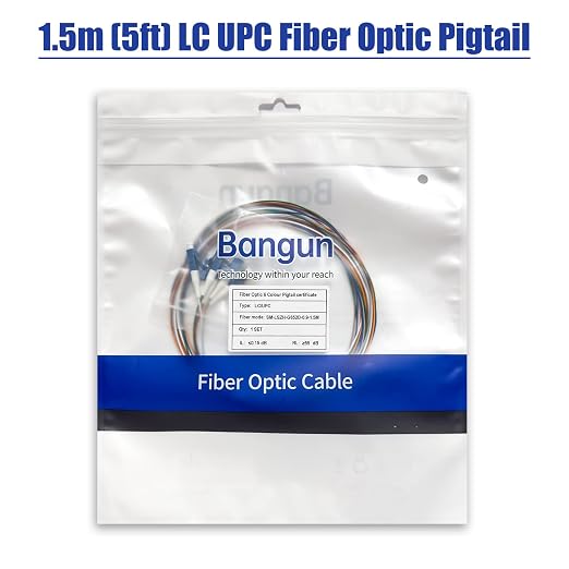 6 Strand Singlemode 9/125 LC-UPC Fiber Pigtail, Fiber Optic Pigtail, 1.5 Meters - Image 6