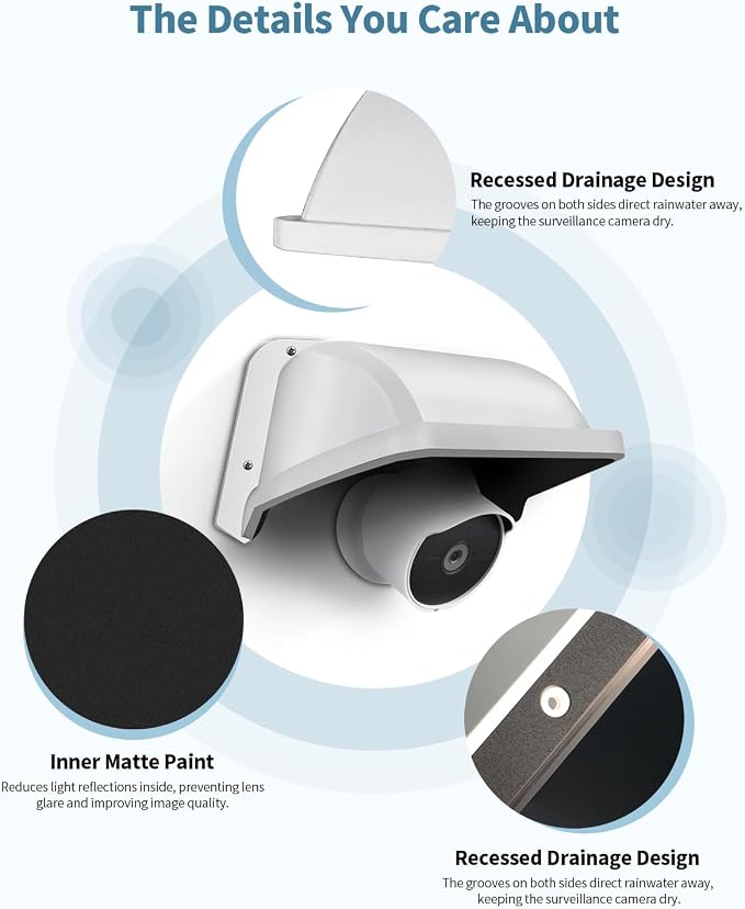 Universal Sun Rain Cover Shield, Outdoor Security Cameras Cover, Backup Camera - Image 3
