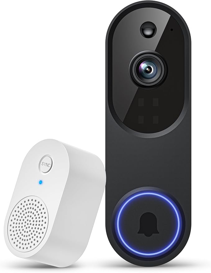 1080P Wireless Video Doorbell Camera, AI Human Detection by Unknown