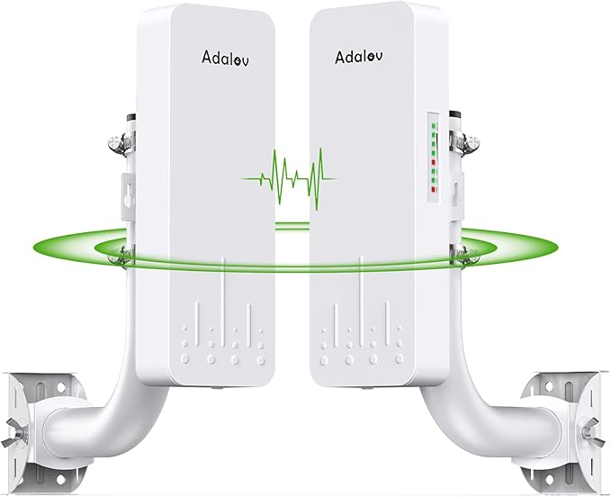 Adalov Wireless Bridge, 3KM 5.8G Point to Point Outdoor CPE, Long Range WiFi by AdaLov