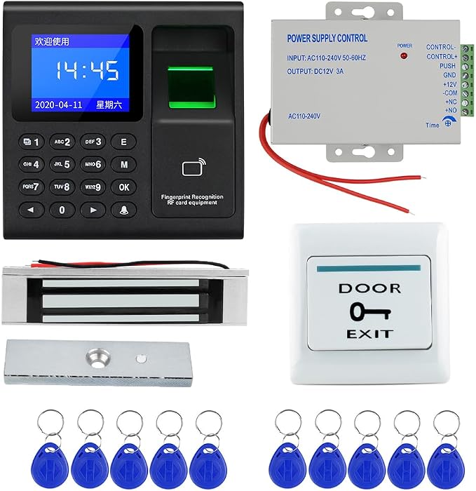 RFID Access Control System Kit: Fingerprint Time & Attendance Terminal by FSTWBrandFlagship