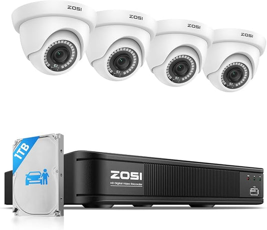 ZOSI 3K 5MP Lite H.265+ Home Security Camera System, 8 Channel Surveillance DVR by ZOSI