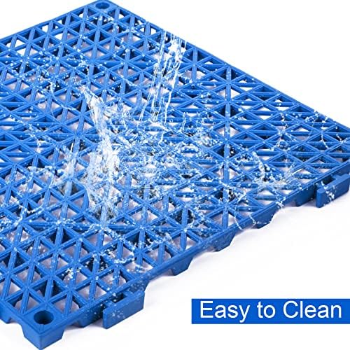 MYFAMIREA Modular Interlocking Cushion 12 Pack 11.8" x 11.8" Rubber Floor Tiles - Image 5