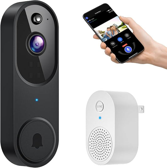 GridTera Smart Video Doorbell Camera Wireless, AI Human Detection and Instant by GridTera