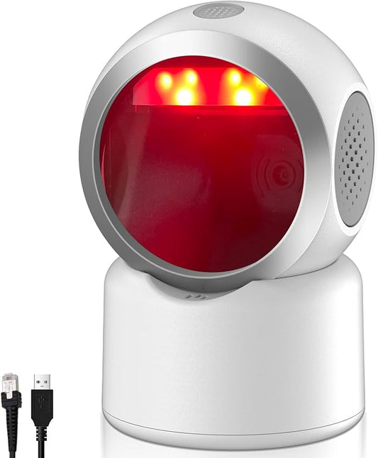 2D QR Barcode Scanner Omnidirectional Hands-Free USB Automatic Barcode Reader by ProfessionalBarcodeScanner