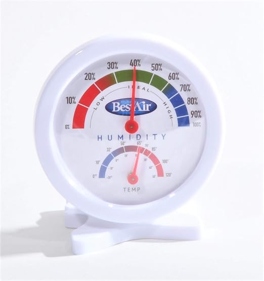 RPS PRODUCTS BestAir Analog Humidity Monitor & Temperature Gauge, Freestanding - Image 2