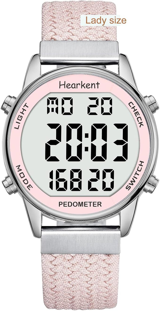 Hearkent Pedometer Watch for Walking Steps and Miles-Men&Women-Step Counter for by Hearkent