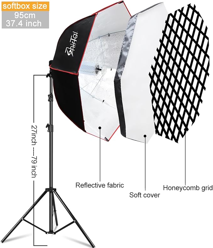 Softbox Photography Lighting Kit, Lighting - Image 4