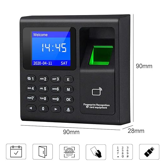 LIBO Intelligent Biometric Fingerprint Time Attendance Machine Time Clock - Image 6