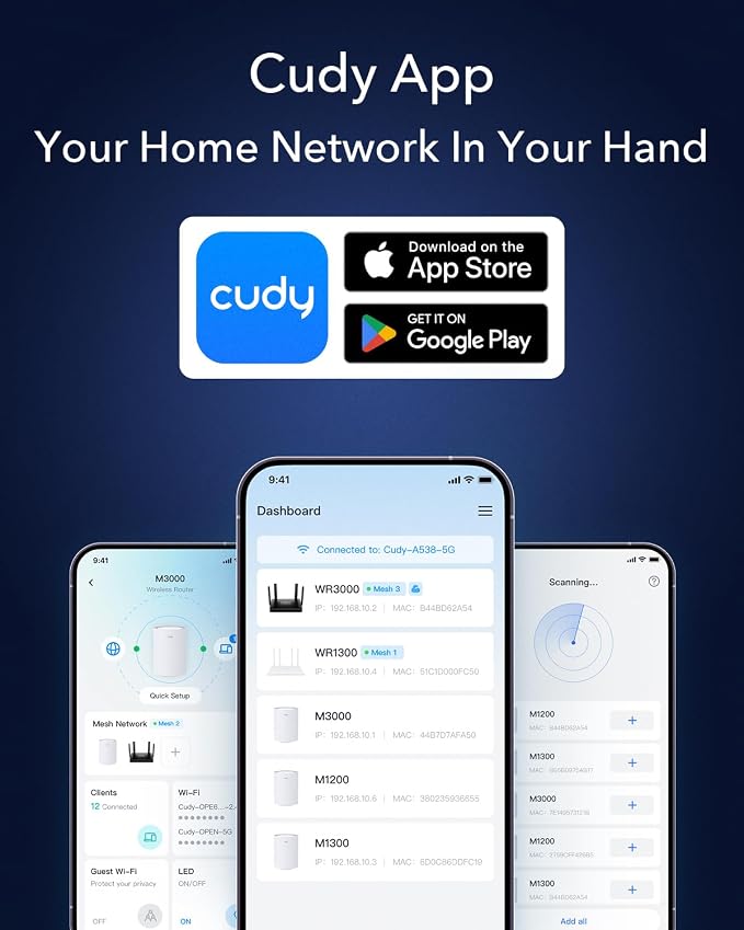 Cudy WR3000S AX3000 Dual Band WiFi 6 Mesh Router, 5 Gigabit Ethernet RJ45 Ports - Image 8