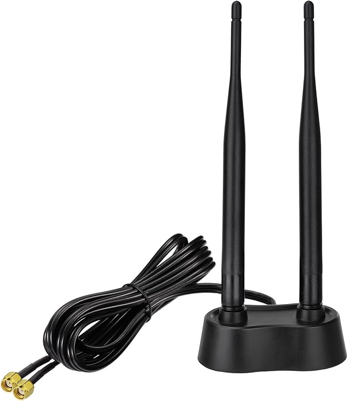 Eightwood 9dBi Dual Band WiFi Antenna 2.4GHz 5GHz RP-SMA WiFi Antennae by Eightwood