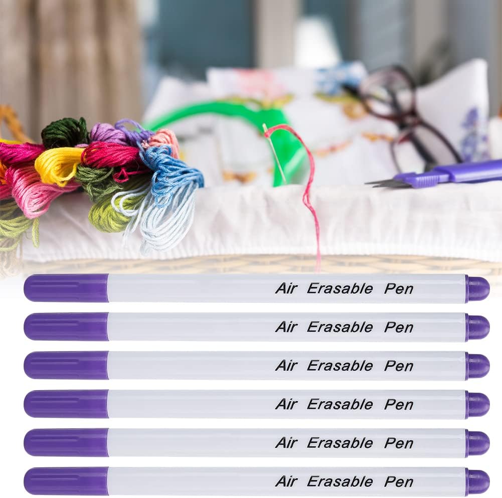 Air Water Erasable Pen Fabric Marker Temporary Marking Auto Vanishing Pen Air Erasable Pen, 10pcs Disappearing Ink Marking Pen for Cloth Marking ToolsMarking & Tracing Tools(Single