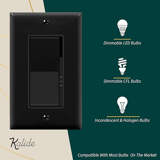 TOPGREENER Kalide Dimmer Light Switch, LED Dimmer Switch, Full Range Dimming - Image 2
