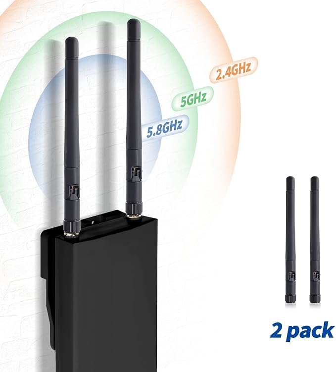 Bingfu Dual Band WiFi Antenna 3dBi SMA Male Antenna - Image 4