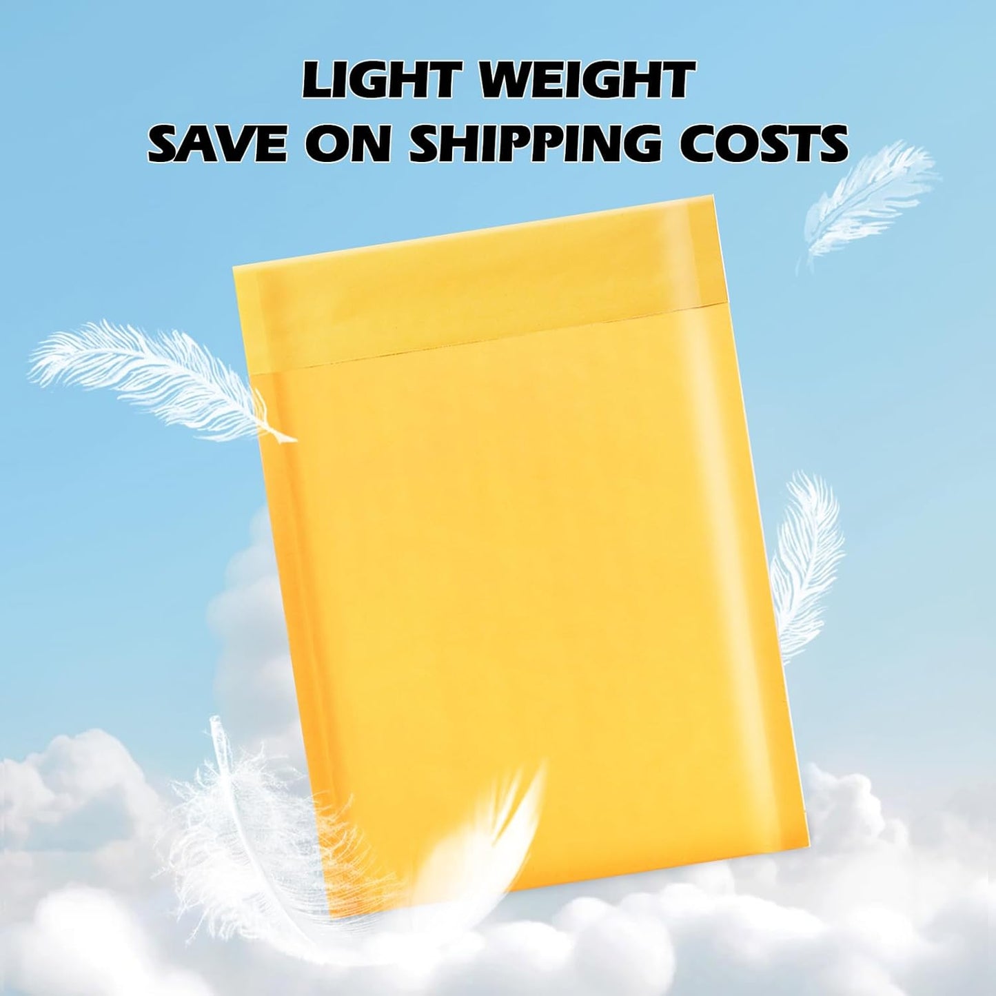 52Pack Yellow 3.5x5inch Kraft Bubble Mailers Small Business Mailing Packages Self-Sealing Paper Envelopes, Mailer Shipping Padded Envelopes with Strong Adhesion for Jewelry Makeup Supplies