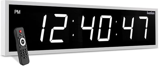 Ivation Huge Oversized 72" Large Digital LED Clock | Big Digital Clock by Ivation
