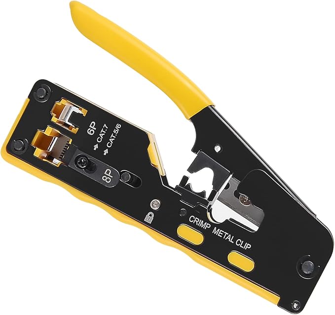 RJ45 Crimping Tool Ethernet Crimp All-In-One Modular Ethernet Crimper - Image 2