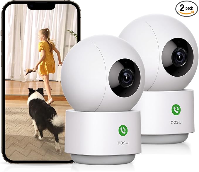 aosu 2K Security Camera Indoor, Baby Monitor Pet Camera 360-Degree by AOSUSecurityOffical