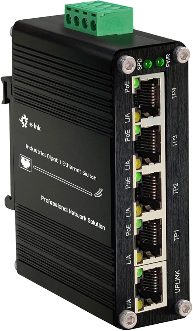 Mini Industrial 5 Ports Gigabit PoE Switch by Unknown
