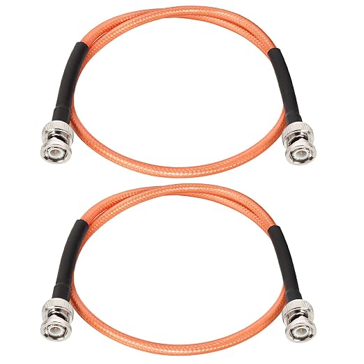 MOOKEERF RG142 BNC Male to BNC Male Coaxial Cable 2FT 2PCS 50 ohm Ultra Low Loss by MOOKEERF