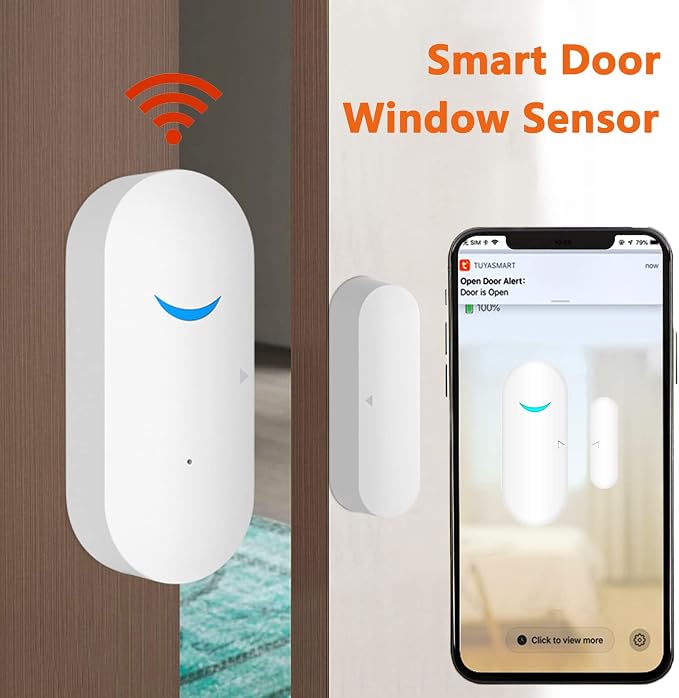 Smart Door Sensor Alarm Wireless, WiFi Door Window Detector - Image 2
