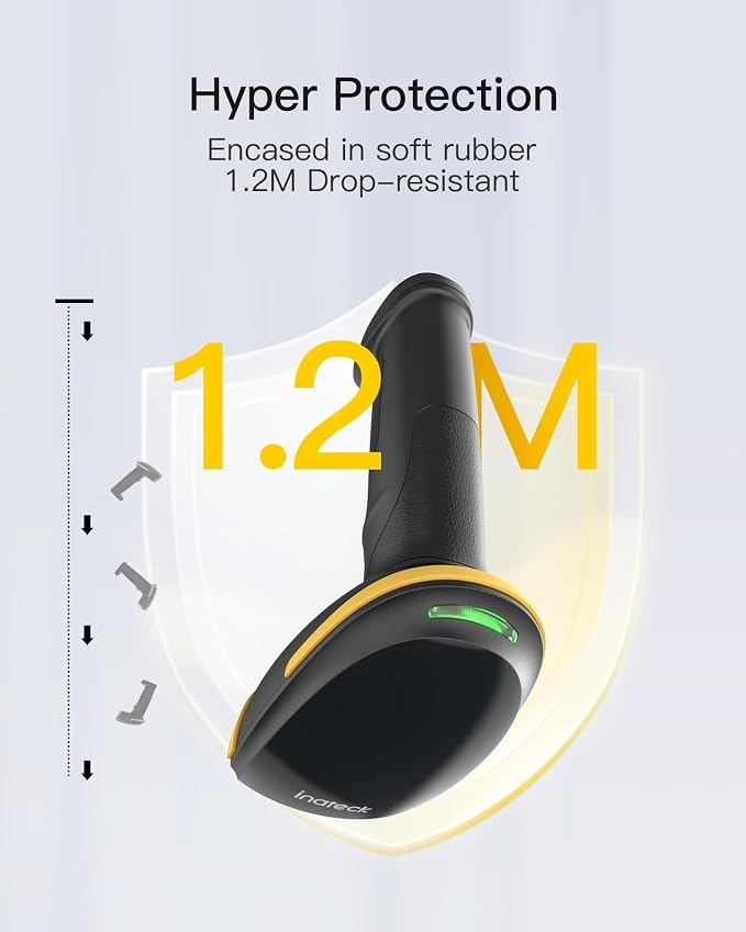 Inateck Bluetooth Barcode Scanner, 1D 2D QR Code Scanner Wireless - Image 7