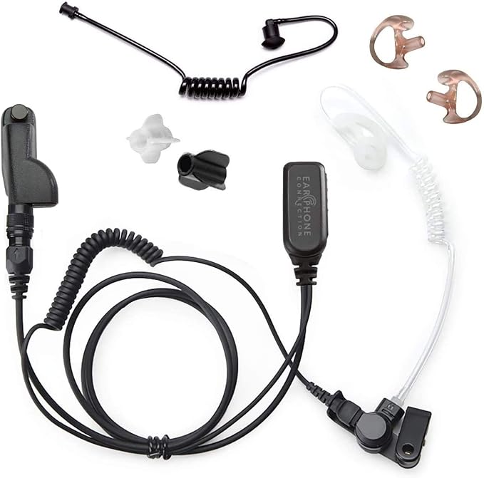 Radio Earpiece for Motorola APX Series, EP1334QR-PTT Quick Release Hawk Lapel by Unknown