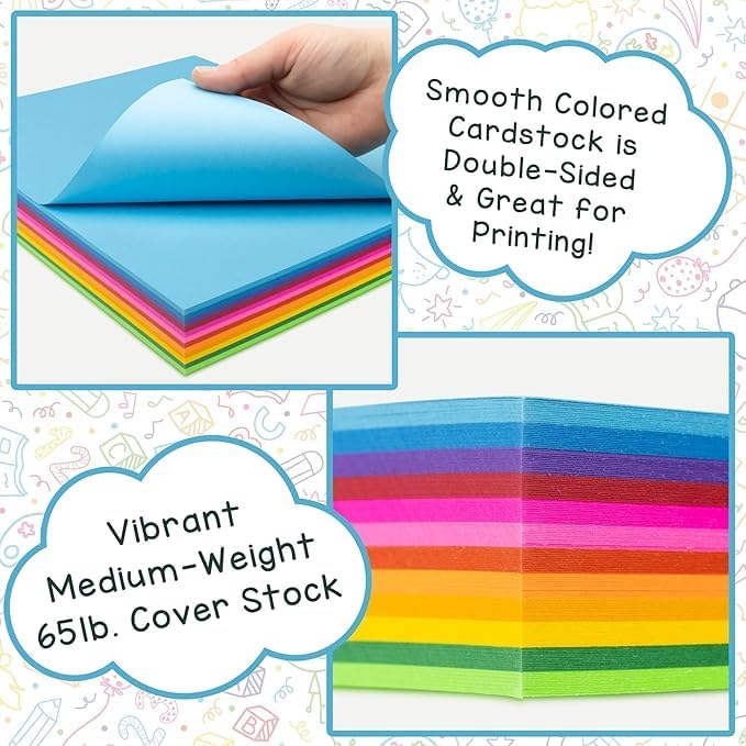 Hygloss 50 Sheets Valentine’s Day Colored Cardstock - 11x17-Inch Red and Pink Letter Size Color Cardstock Paper - 65 lb/ 176 gsm, Acid-Free, Fade-Resistant