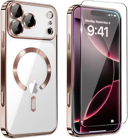 Magnetic Glossy Case for iPhone 17 Pro Max, iPhone 17 ProMax Phone Case Slim by Unknown