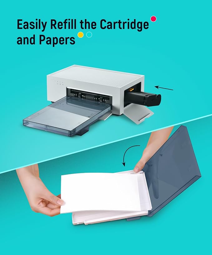 Liene Amber M100/M200/M110/M210 4x6'' Photo Printer Paper & Cartridge, 1 - Image 8