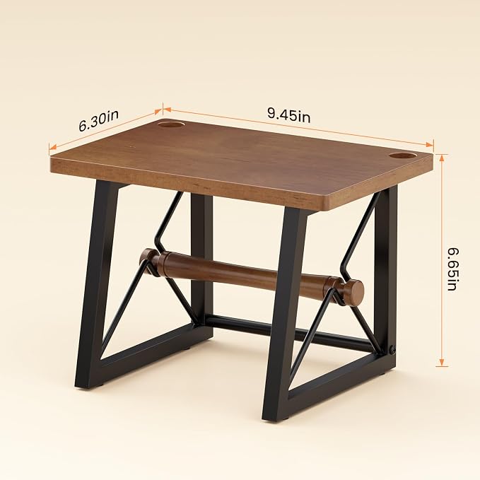 Label Holder for Rolls and Fan-fold Labels, Wooden Label Holder for Desktop - Image 4