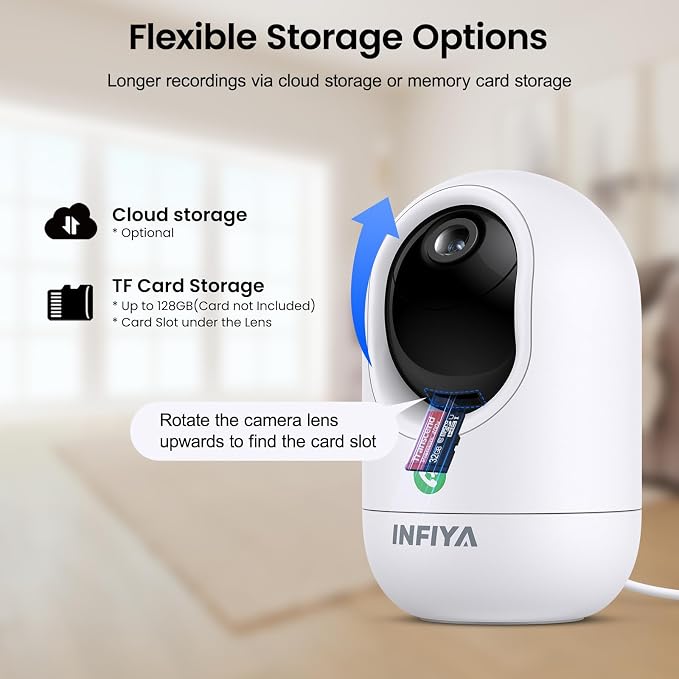 INFIYA 2K Indoor Camera-360° Pan/Tilt Baby/Elderly/Pet Camera - Image 8