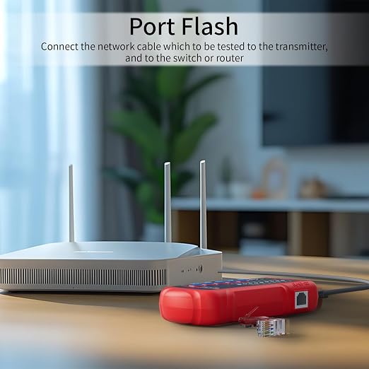 Network Cable Tester with Emitter and Receiver, Port Flashing – CAT5, CAT6 Line - Image 4
