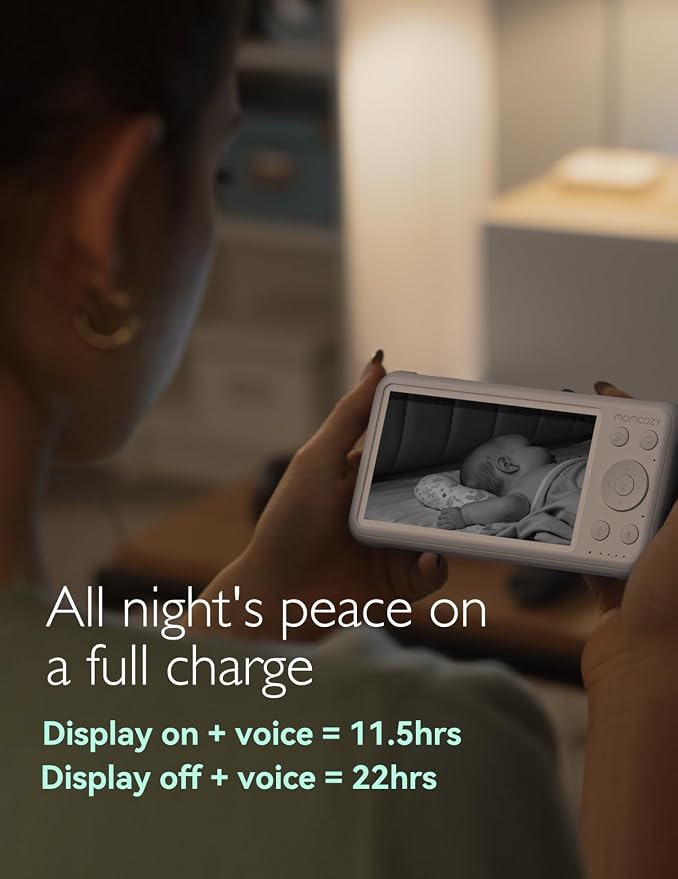 Momcozy Video Baby Monitor, 1080P 5" HD Baby Monitor - Image 5