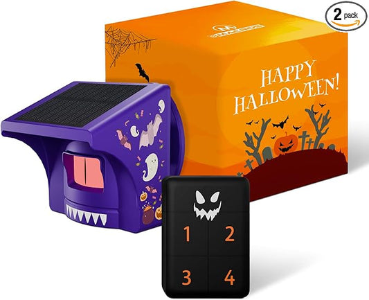 eMACROS 1/2 Mile Range Solar Driveway Alarm, Halloween Decorations Motion by eMACROS