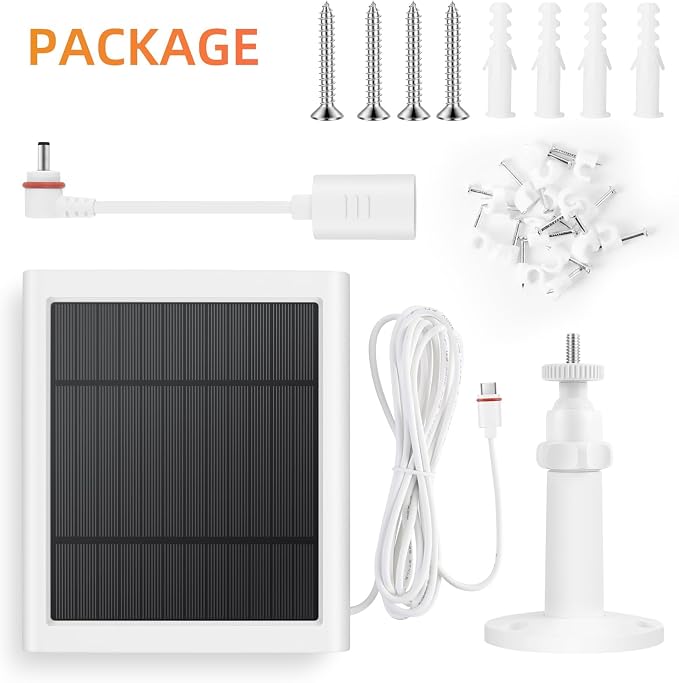 4 Pack IP65 Solar Panel for Rings Camera, 4W Solar Charger Compatible - Image 6