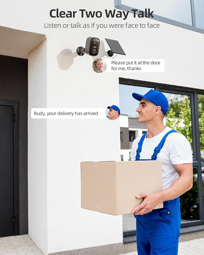 MISECU Solar Camera Outdoor Wireless, 2K Battery Powered WiFi Cameras - Image 4