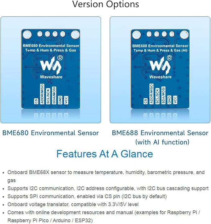 BME680 Environmental Sensor, Supports Temperature/Humidity/Barometric - Image 3