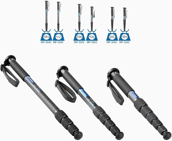 Leofoto MP-366C 65" 6-Section Carbon Fiber Portable Monopod, Lightweight - Image 4