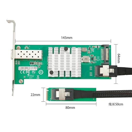 M.2 M-Key Single SFP+ Port 10G Ethernet LAN Adapter - Image 5