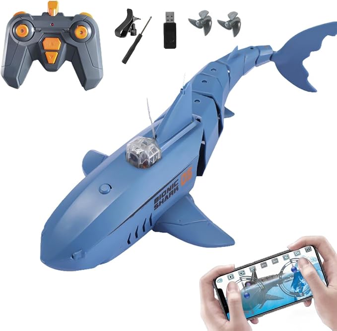 Remote Control Shark Pool with HD Underwater Camera, 2.4G Electric RC Fish Boat by Unknown