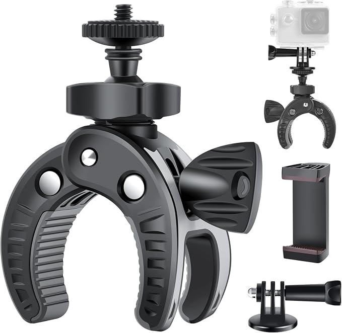 UTEBIT Camera Mount Clamp, Umbrella Clamp Motorcycle Camera Pole Mount Desk by UTEBIT